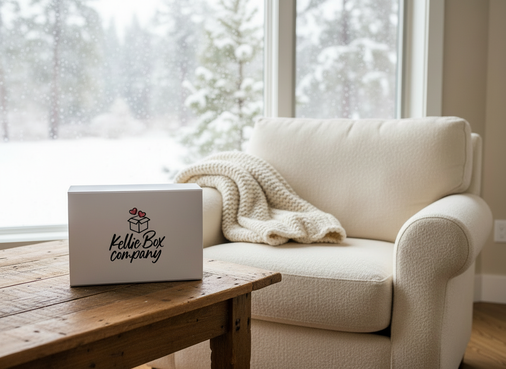 Winter Scene with Cozy Blanket